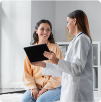 doctor talking to patient